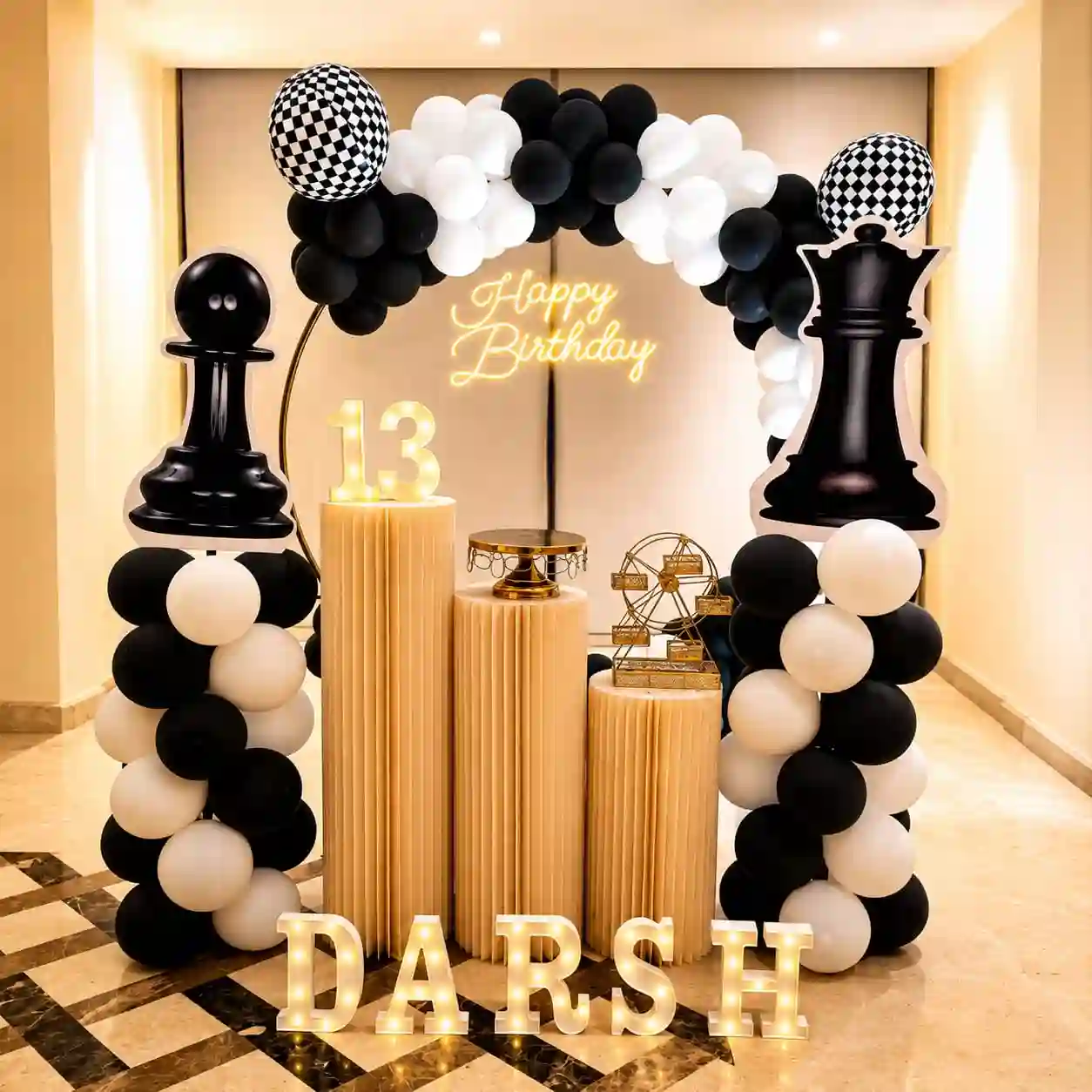 Chess Theme Birthday Party Decor